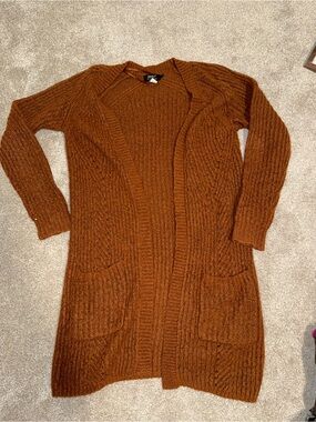 Only Rust Open-Front Longline Cardigan